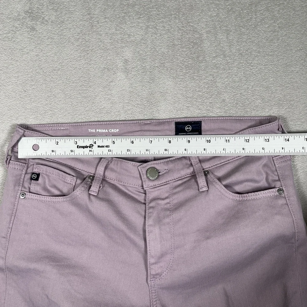 AG Adriano Goldschmied Women's The Prima Crop Pink‎ Cigarette Jeans Size 27 USA
